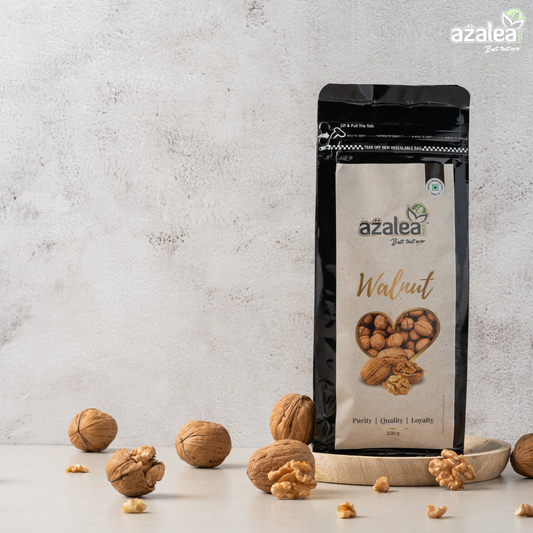Azalea Nuts Premium In-Shell Walnuts 250gm – Inshell Walnut | Whole california Akhrot | Natural Brain Food