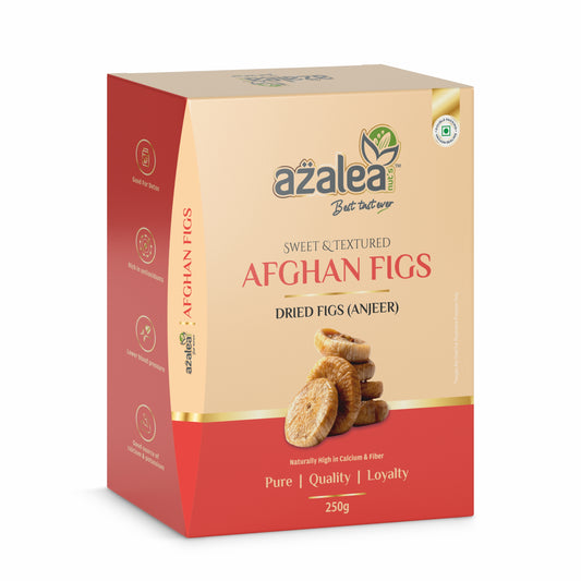 Azalea Nuts Premium Dried Figs (Anjeer) 250gm  | Naturally Sweet & Fiber-Rich | Soft & Juicy Dry Fruit